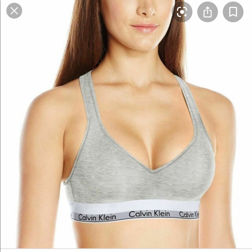 grey very cute and comfy Calvin Klein bra!!